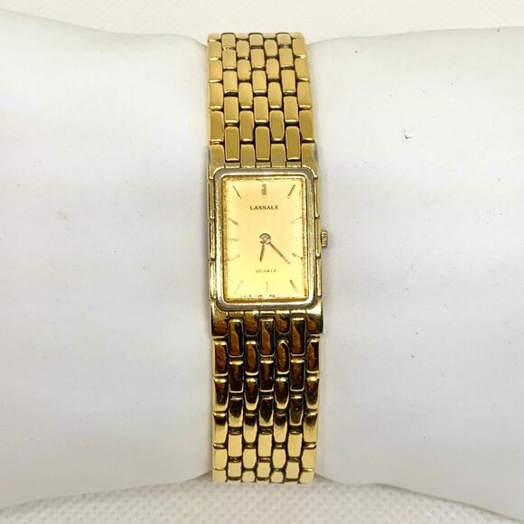 vintage Lassale Seiko quartz women’s watch gold tone 15mm 2E50-5189 running - Picture 1 of 8